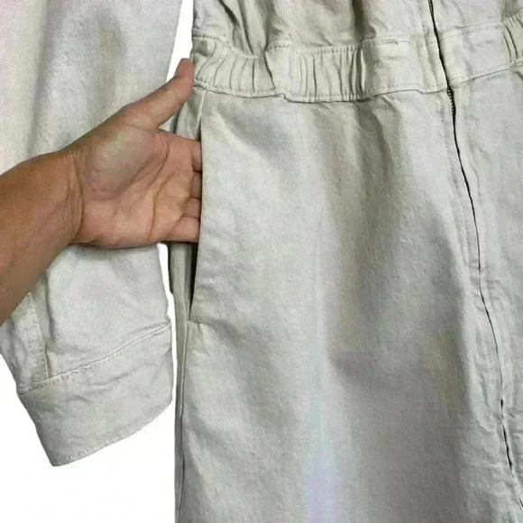 Universal thread winter white denim front zip versatile jacket or dress SZmedium - Picture 10 of 10